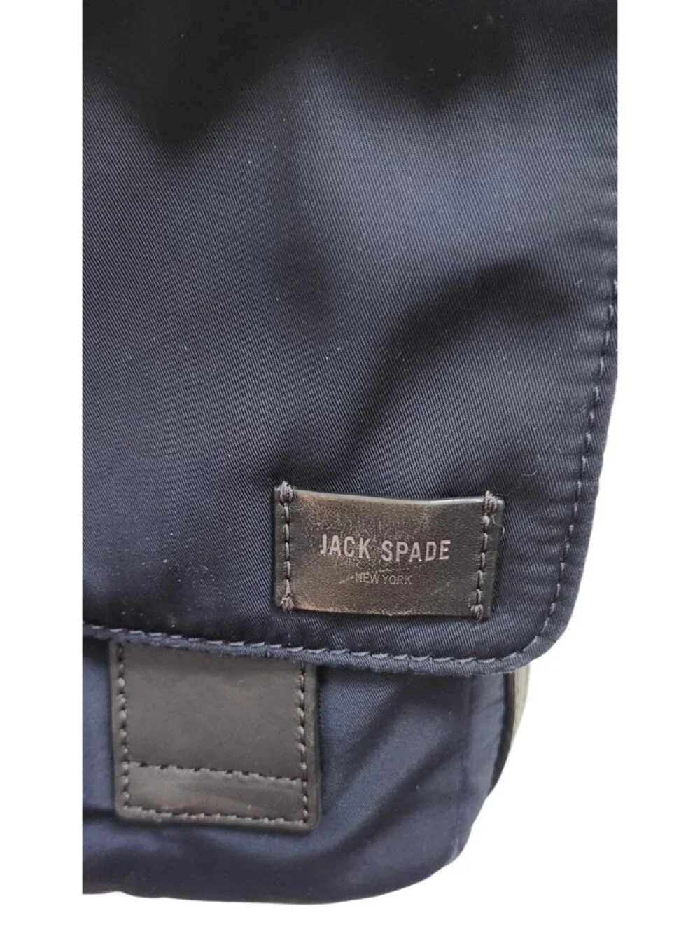 Jack Spade New York Navy Nylon Messenger Bag Crossbody Laptop Travel Work